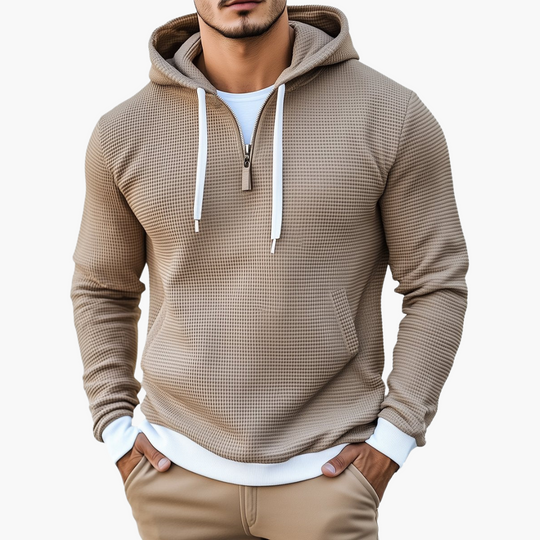 Rainer | Stilvoller Waffel-Langarm-Kapuzenpullover