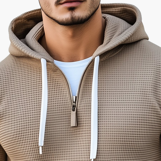 Rainer | Stilvoller Waffel-Langarm-Kapuzenpullover