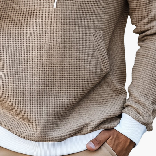 Rainer | Stilvoller Waffel-Langarm-Kapuzenpullover