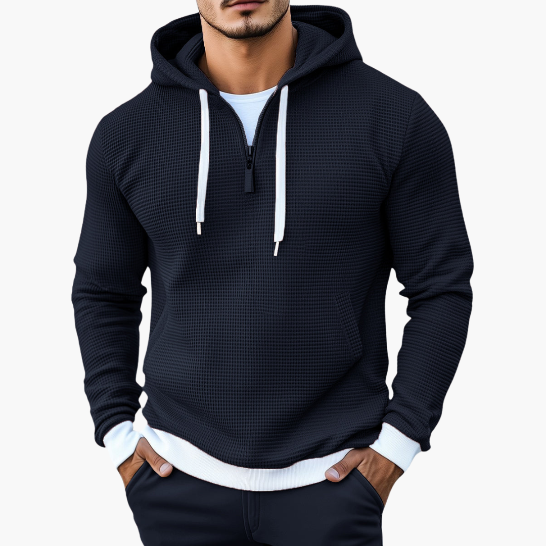 Rainer | Stilvoller Waffel-Langarm-Kapuzenpullover