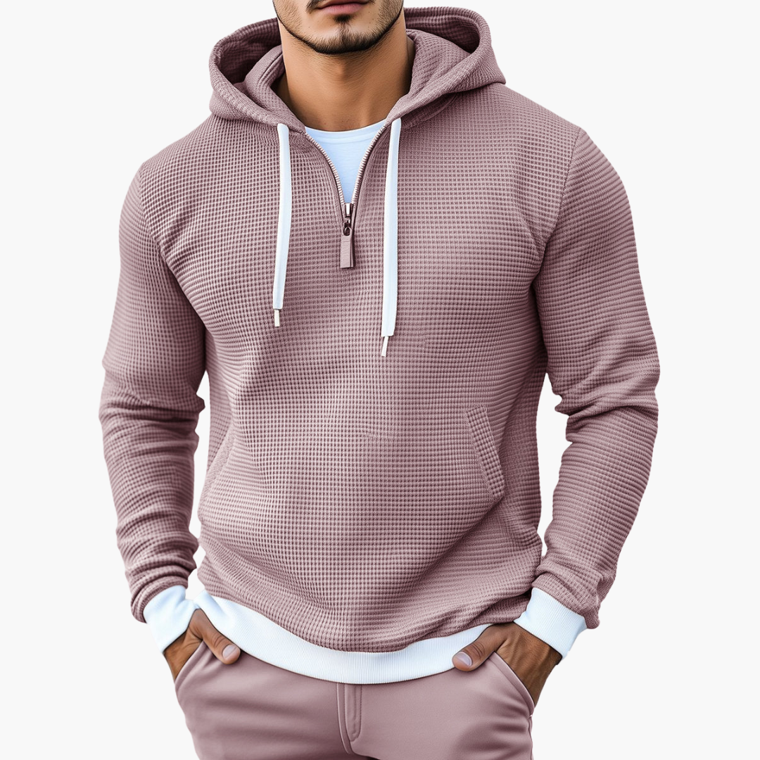 Rainer | Stilvoller Waffel-Langarm-Kapuzenpullover