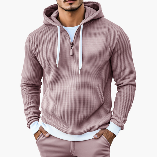 Rainer | Stilvoller Waffel-Langarm-Kapuzenpullover